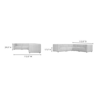 Lyric Classic L Modular Sectional Oatmeal MT-1031-34 MT 1031 34 70