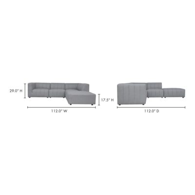 Lyric Dream Modular Sectional Right Grey MT-1032-15 MT 1032 15 70