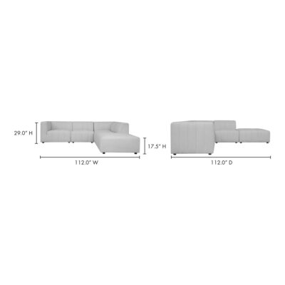 Lyric Dream Modular Sectional Right Oatmeal MT-1032-34 MT 1032 34 70