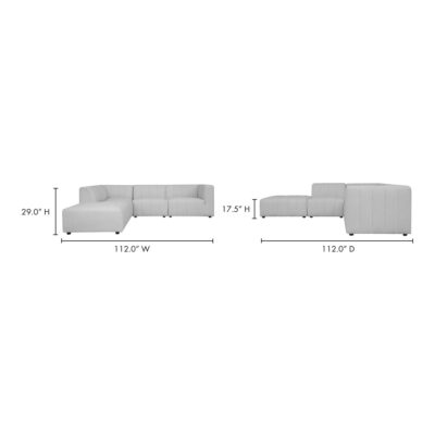 Lyric Dream Modular Sectional Left Oatmeal MT-1033-34 MT 1033 34 70