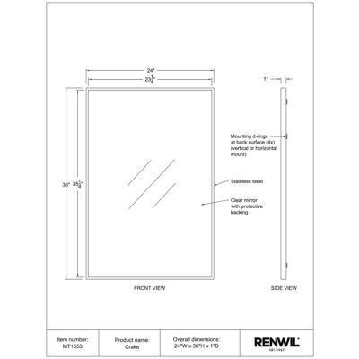 Crake Mirror MT1553 MT1553 TECH