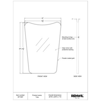 Tufa Mirror MT1697 MT1697 TECH