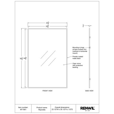 Reynolds Mirror MT1851 MT1851 TECH 1616512577