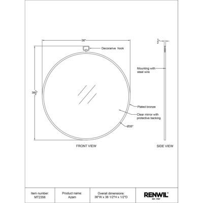 AZAM Mirror MT2356 MT2356 TECH