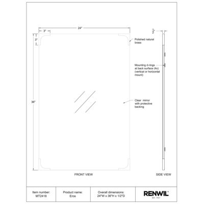 EROS Mirror MT2418 MT2418 TECH