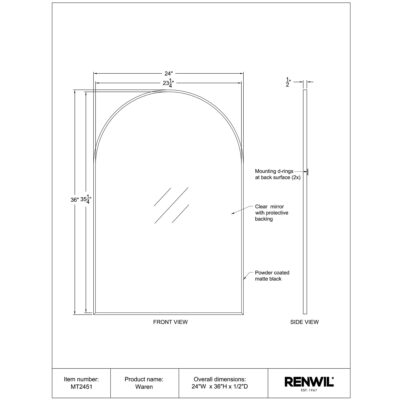 WAREN Mirror MT2451 MT2451 TECH