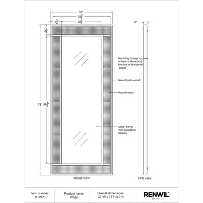 WILDER Mirror MT2471 MT2471 TECHNICAL