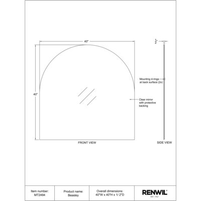 BEASLEY Mirror MT2494 MT2494 TECHNICAL