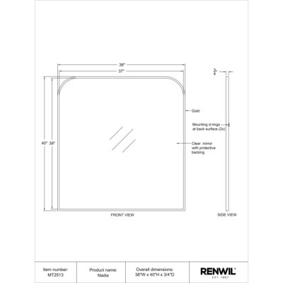 NADIA Vanity Mirror MT2513 MT2513 7