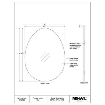 OVA Mirror MT2535 MT2535 6