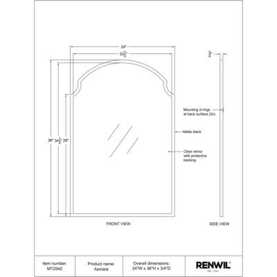 ASMARA Mirror MT2542 MT2542 TECHNICAL