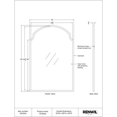 CHRISTINE Mirror MT2544 MT2544 TECHNICAL