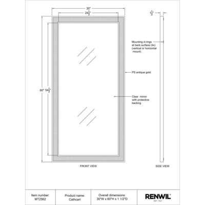 CATHCART Mirror MT2562 MT2562 TECHNICAL