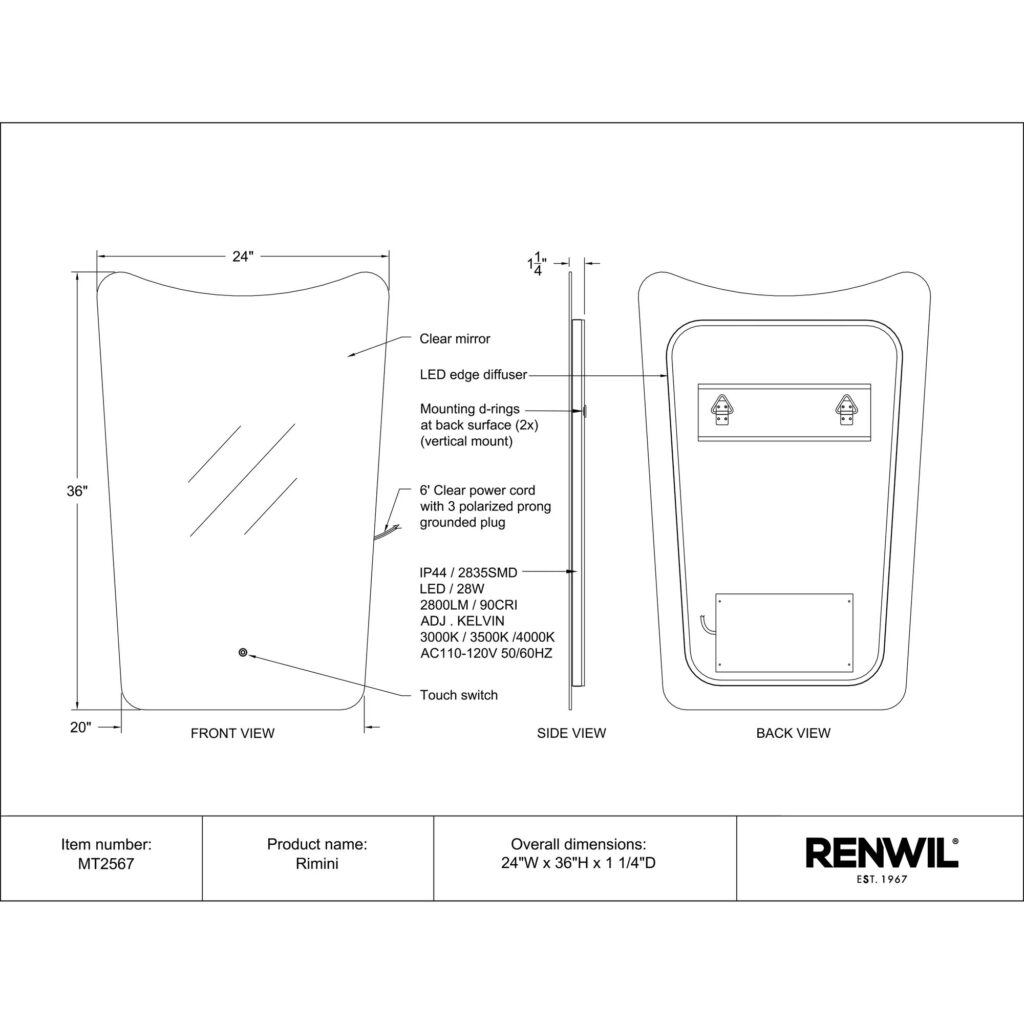 Rimini LED Mirror - Image 6