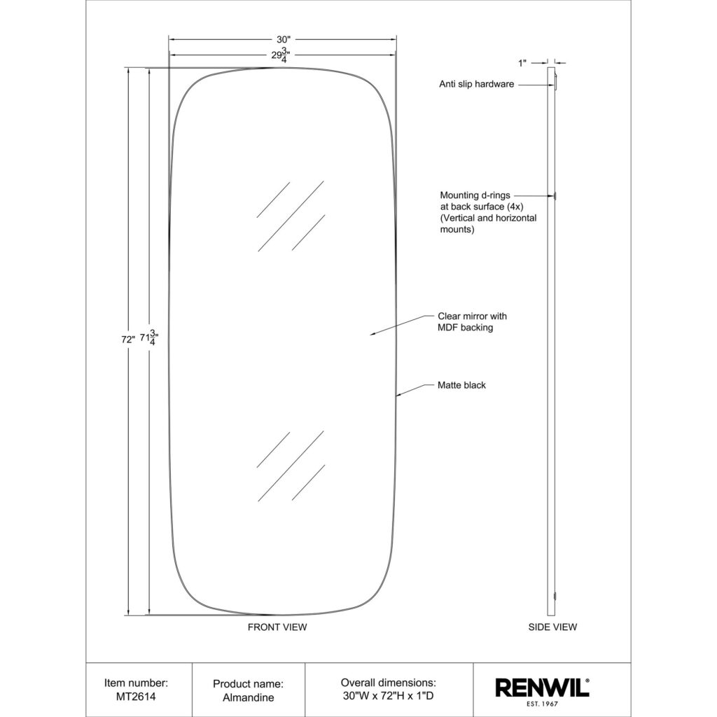 Almandine Full Length Mirror - Image 7