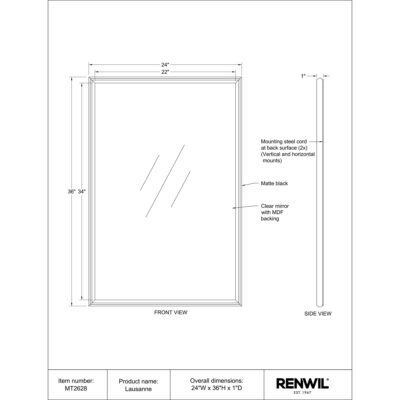 Lausanne Mirror MT2628 MT2628 6