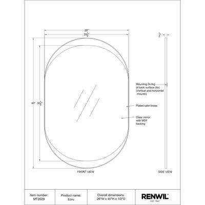 Ecru Mirror MT2629 MT2629 6