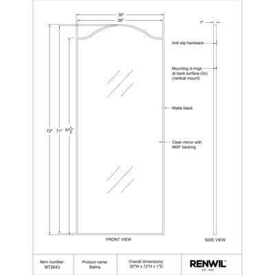 Balina Full Length Mirror MT2643 MT2643 6