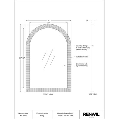 Prilly Mirror MT2654 MT2654 5