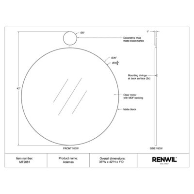 Adamas Vanity Mirror MT2681 MT2681 5