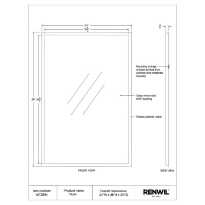 Dapia Vanity Mirror MT2684 MT2684 5