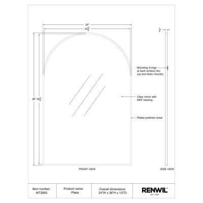 Plaka Vanity Mirror MT2693 MT2693 5