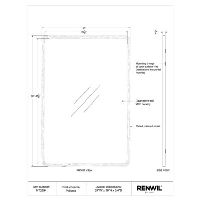 Pollonia Vanity Mirror MT2694 MT2694 5