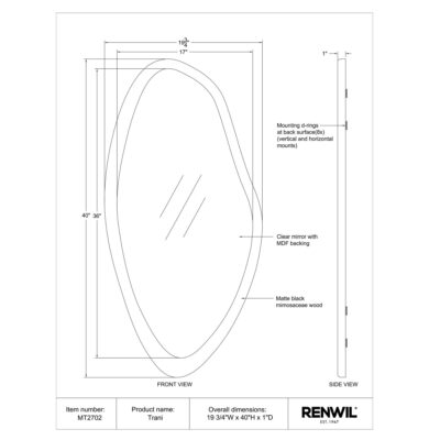 Trani Vanity Mirror MT2702 MT2702 5