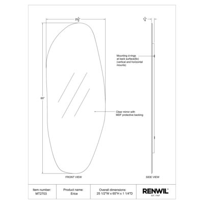 Erice Vanity Mirror MT2703 MT2703 5