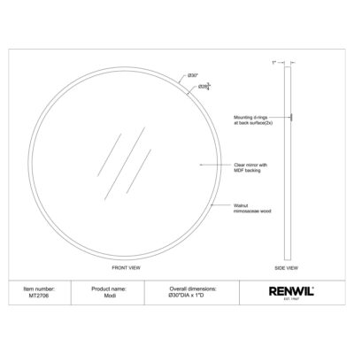 Modi Vanity Mirror MT2706 MT2706 5