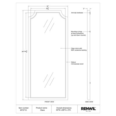 Otara Full Length Mirror MT2710 MT2710 5