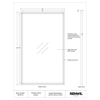 Canas Vanity Mirror MT2714 MT2714 5