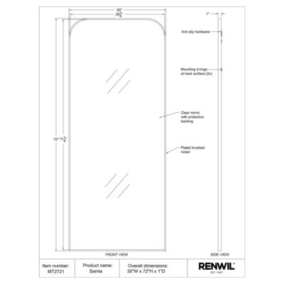 Samia Vanity Mirror MT2721 MT2721 6