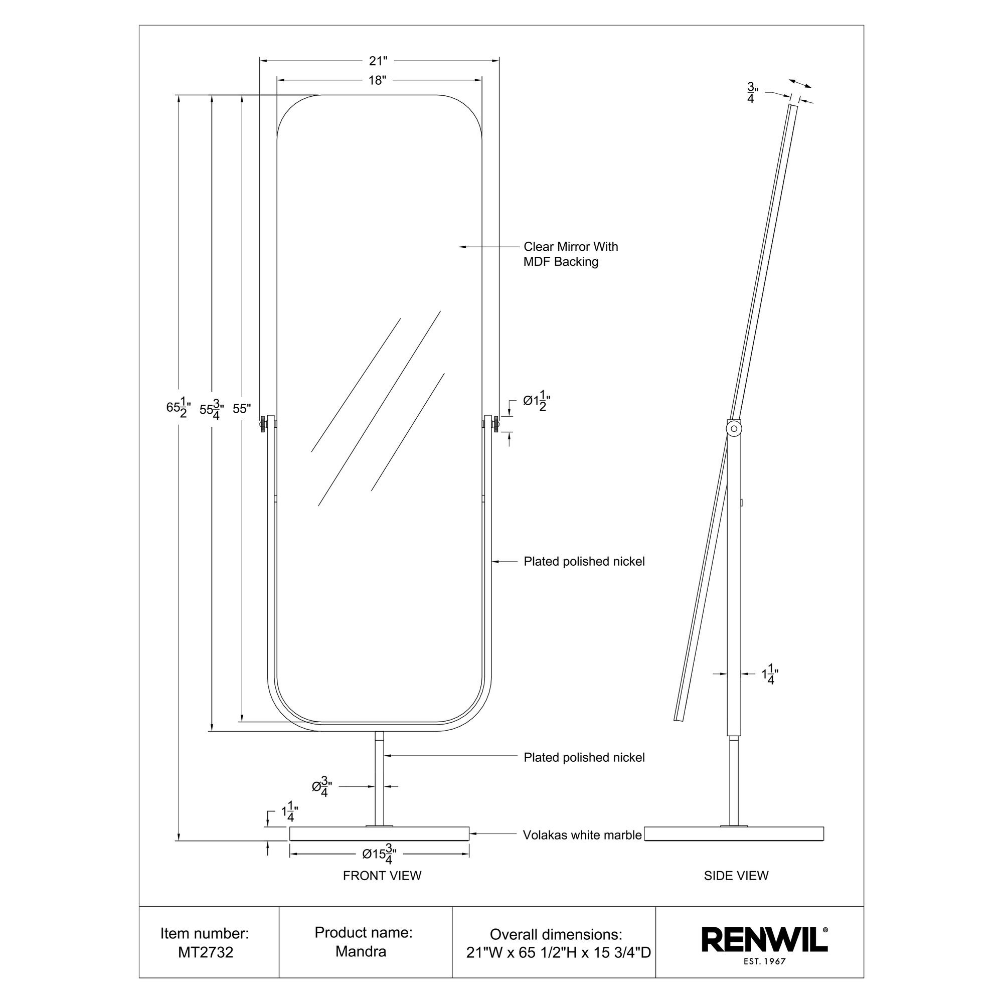 Mandra Full Length Mirror 5 Mandra Full Length Mirror - Image 5