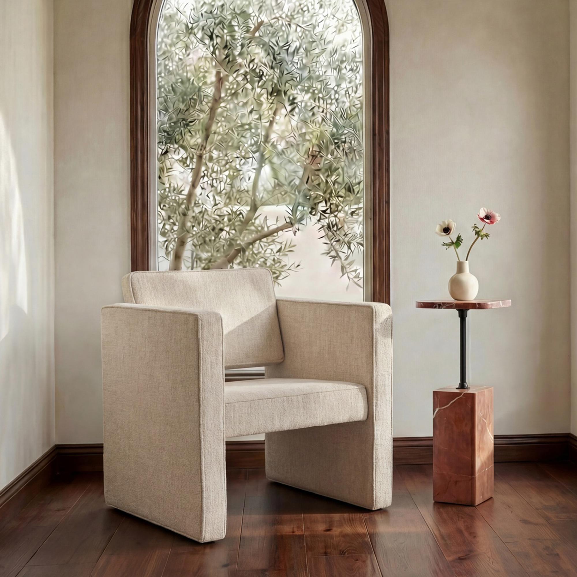 Harris Accent Chair Burgundy 2 Harris Accent Chair Burgundy - Image 2