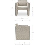 Harris Accent Chair Black And Beige Weave MU-1002-37 MU 1002 37 70 dim