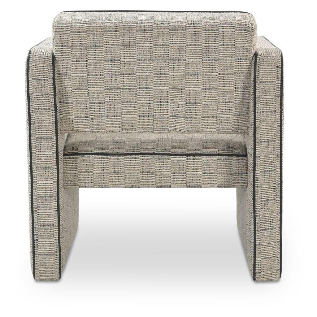 Harris Accent Chair Black And Beige Weave 4 Harris Accent Chair Black And Beige Weave - Image 4