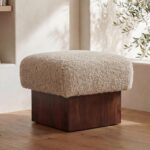 Serge Ottoman Cream Faux Shearling MU-1006-05 MU 1006 05 10