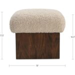 Serge Ottoman Cream Faux Shearling MU-1006-05 MU 1006 05 70 dim