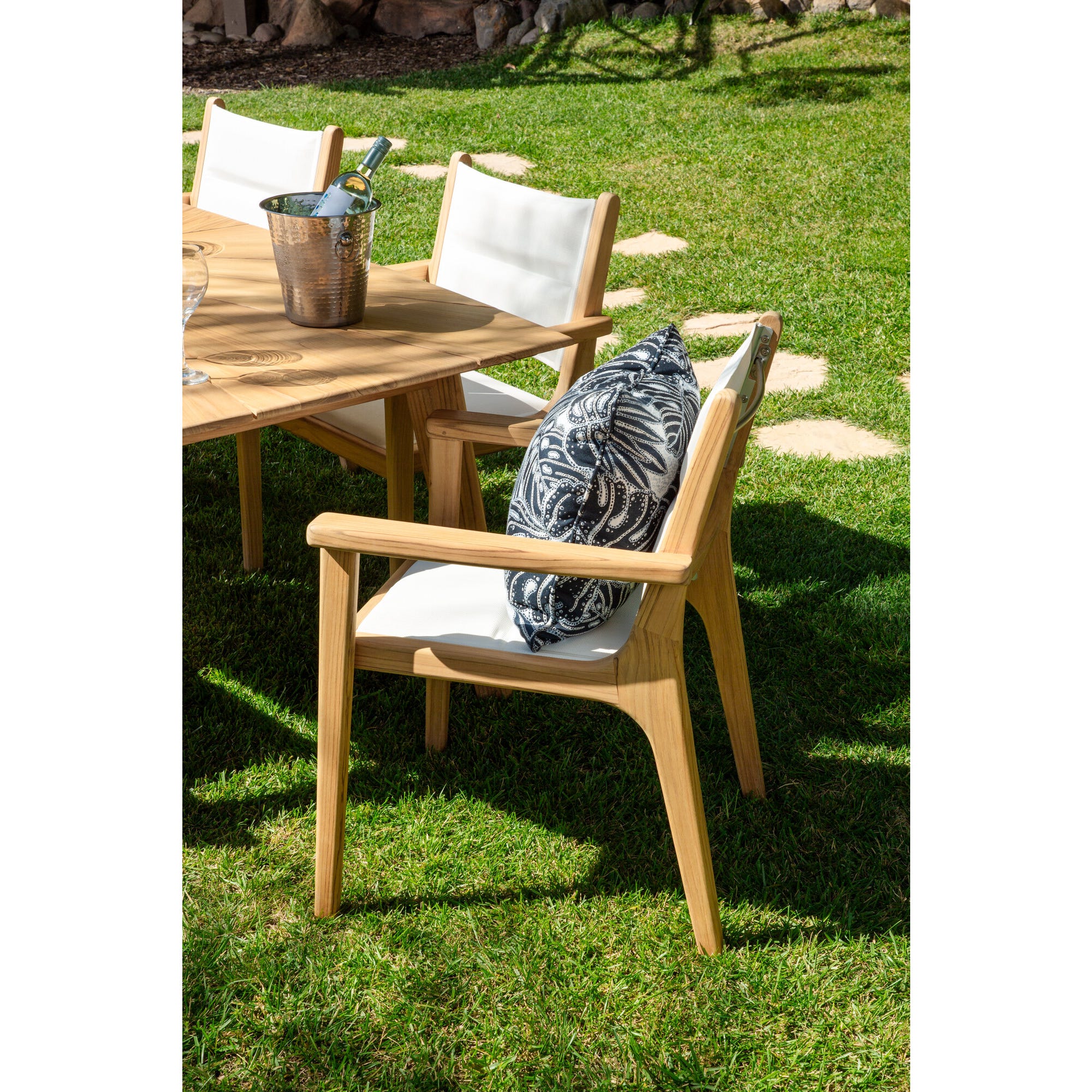 Harbor Teak 90in Rectangular Dining Table 7 Harbor Teak 90in Rectangular Dining Table - Image 7