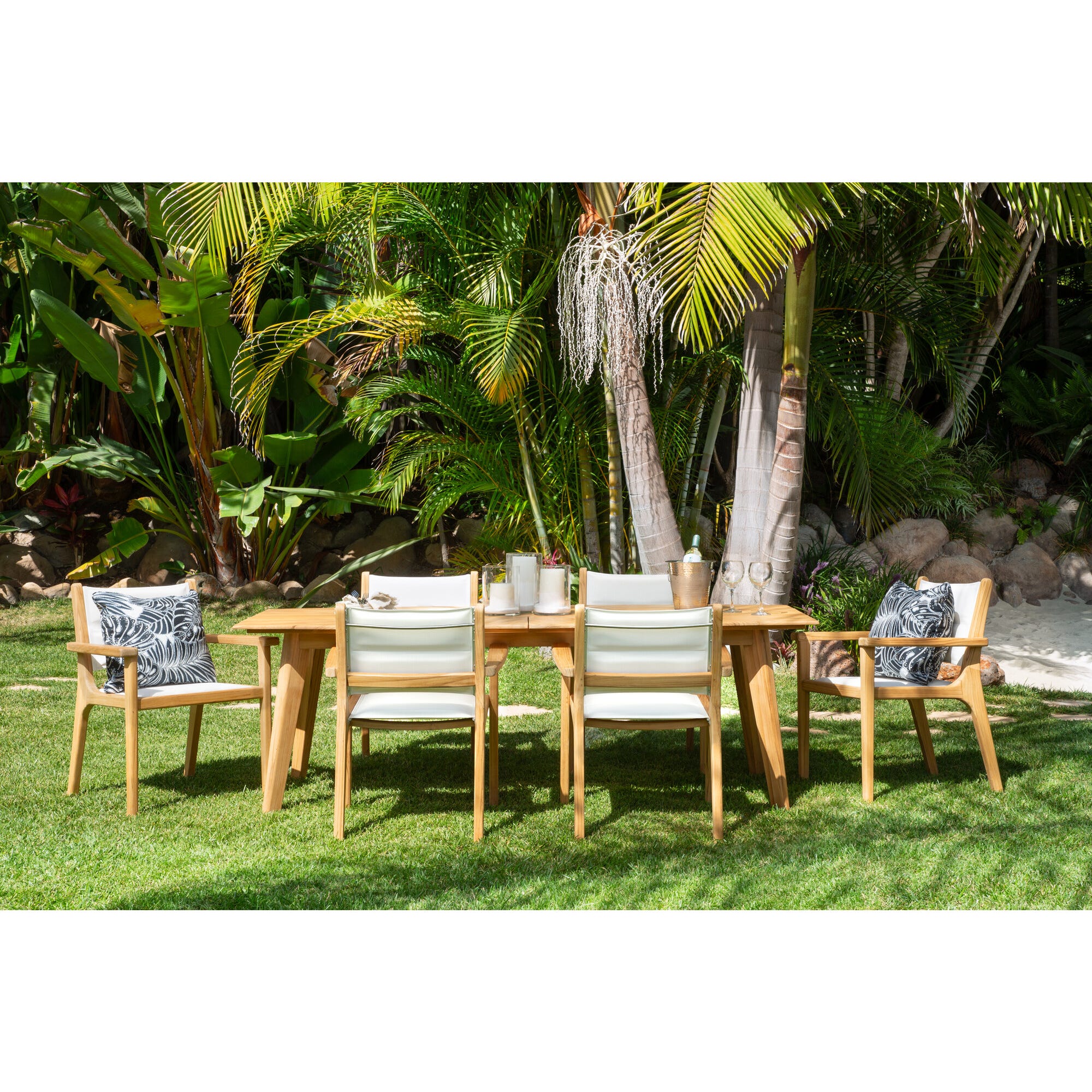 Harbor Teak 90in Rectangular Dining Table 4 Harbor Teak 90in Rectangular Dining Table - Image 4