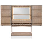 Margaritaville Gulfstream Bar Cabinet MV-5964-75163-45 MV 5964 75163 45 straight open silo