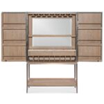 Margaritaville Gulfstream Bar Cabinet MV-5964-75163-45 MV 5964 75163 45 straight open silo2
