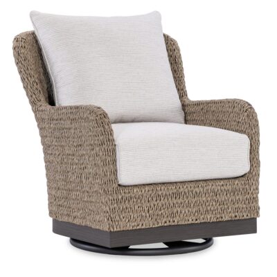 Seychelles Swivel Glider Club Chair in Poros Dune (D)