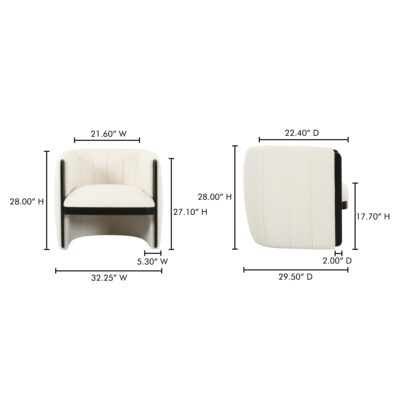 Francis Accent Chair White OA-1001-18 OA 1001 18 70