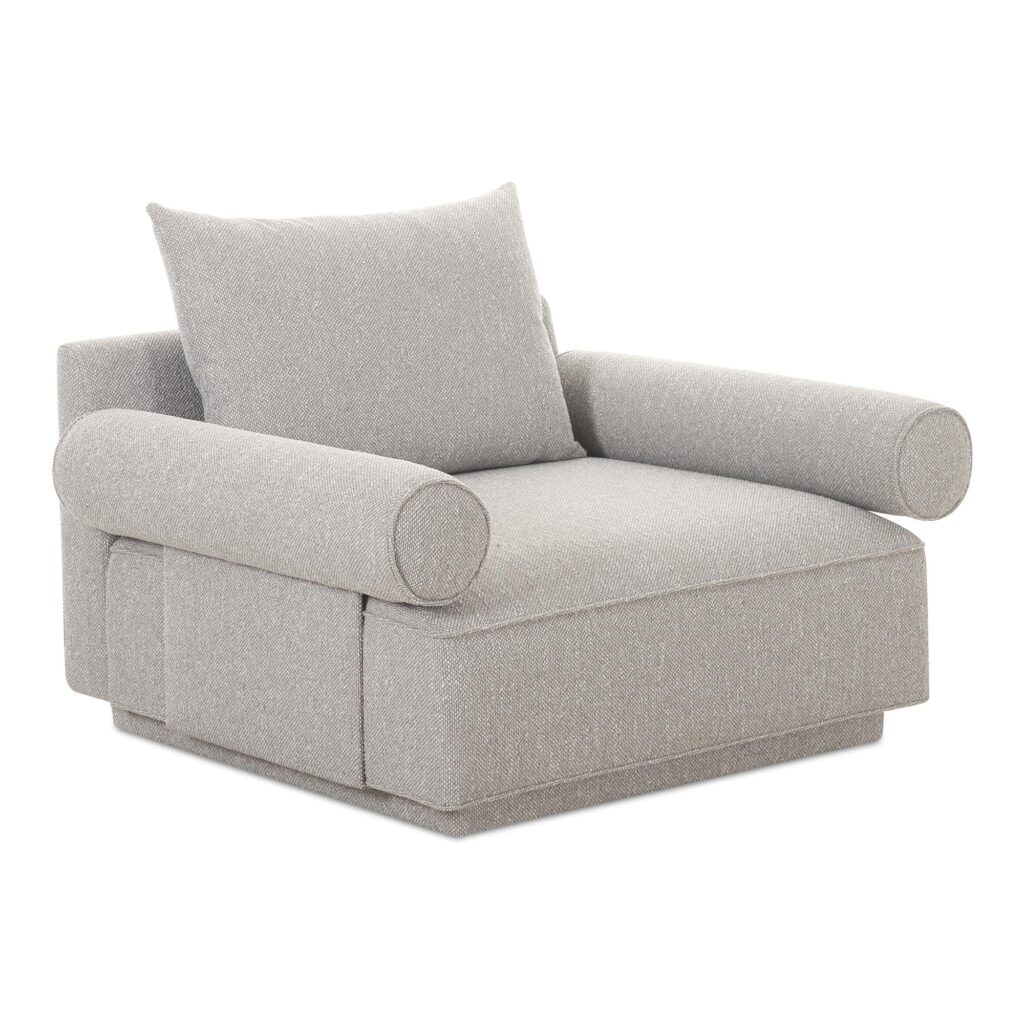 Rosello Arm Chair Light Grey - Image 2