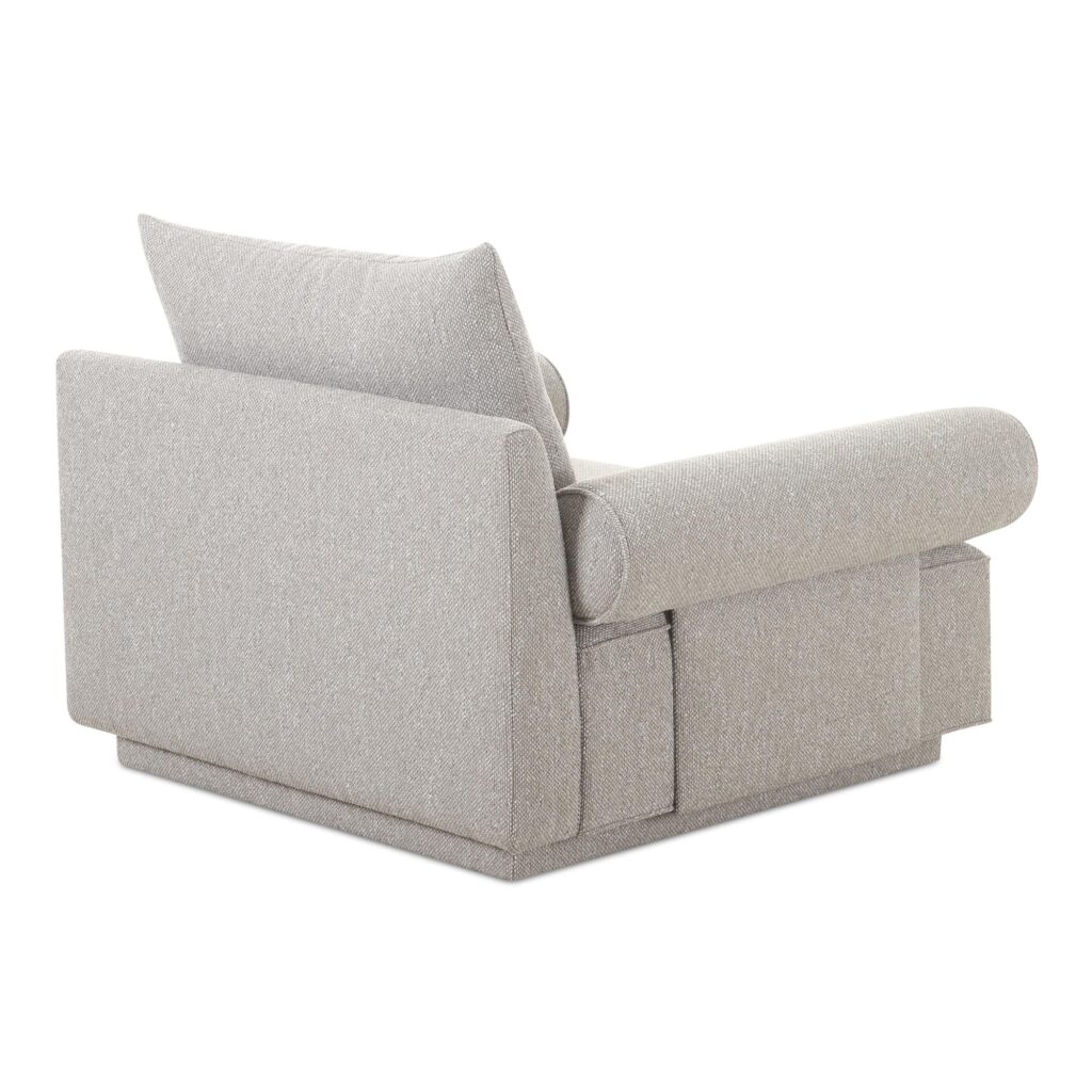 Rosello Arm Chair Light Grey - Image 4