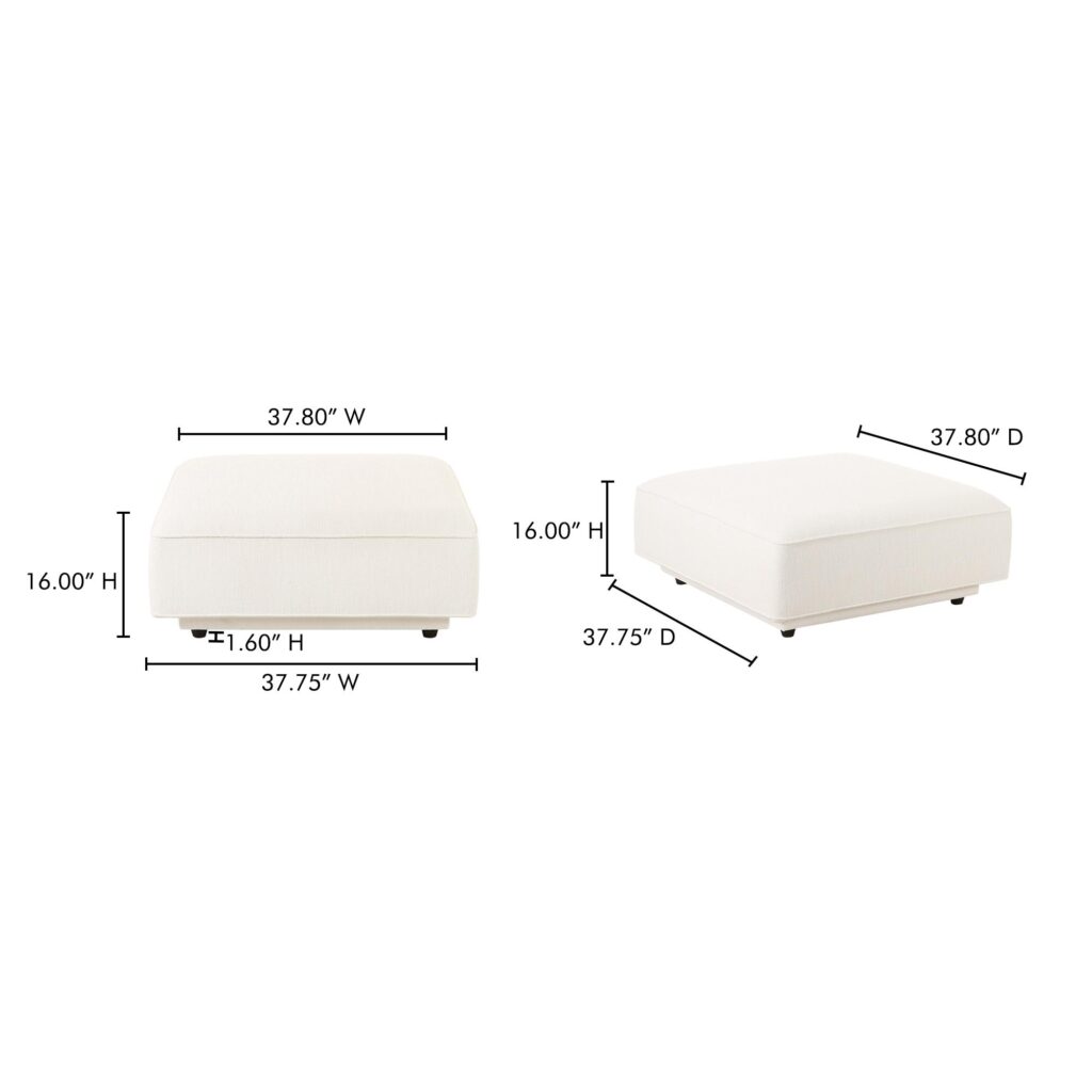 Rosello Ottoman White - Image 7