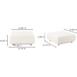 Rosello Ottoman White 13 Rosello Ottoman White OA-1012-18 OA 1012 18 70