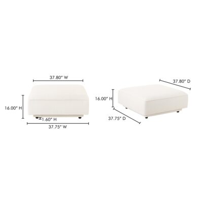 Rosello Ottoman White OA-1012-18 OA 1012 18 70